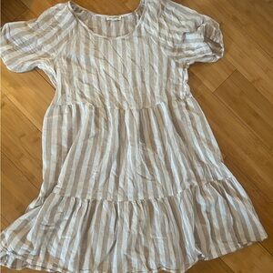 Striped Puff Sleeve Dress